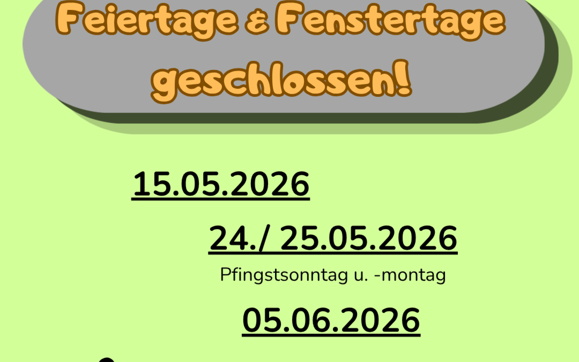 Sorry we are closed (05-2026)